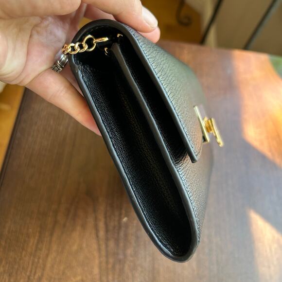 New TED BAKER London Bow Leather Crossbody Bag Chain Strap - Black - Picture 3 of 12